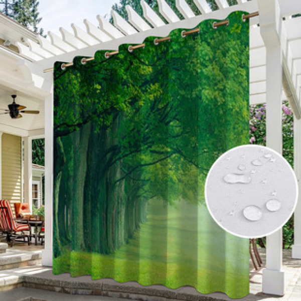 Curtain and window screen manufacturers supply cross-border platform outdoor rainy day series high-definition 3D outdoor landscape waterproof system
