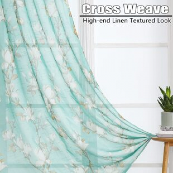 Factory direct supply cross-border e-commerce platform Amazon WISH popular new product, hemp gauze printed jade orchid boutique window screen