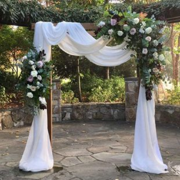 Manufacturer's direct supply of cross-border e-commerce platform white boutique curtains, wedding chiffon curtains, factory heating, selling hot items