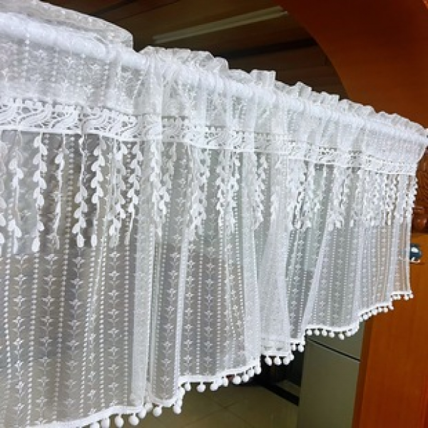 Cross border hot selling lace half curtain short curtain European small curtain window screen door curtain showcase Nordic kitchen partition products