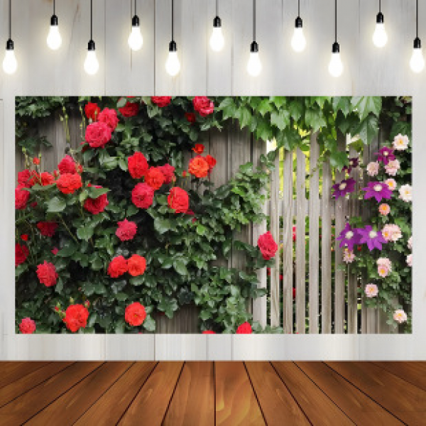 Cross border manufacturer direct sales live broadcast background cloth decorative cloth hanging wall blanket beach towel tapestry flower series