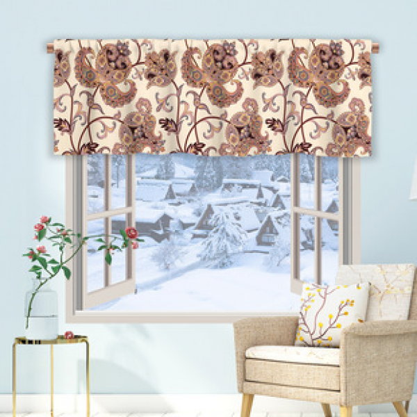 1PC multi-color pattern short curtain kitchen curtain half curtain cross-border Christmas small window decoration polyester cotton