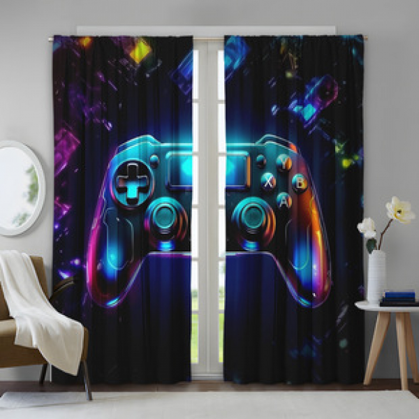 2PCS Flower Character Curtain Factory OEM 3D Digital Printing Cross border Amazon Curtain Hot Selling Pattern