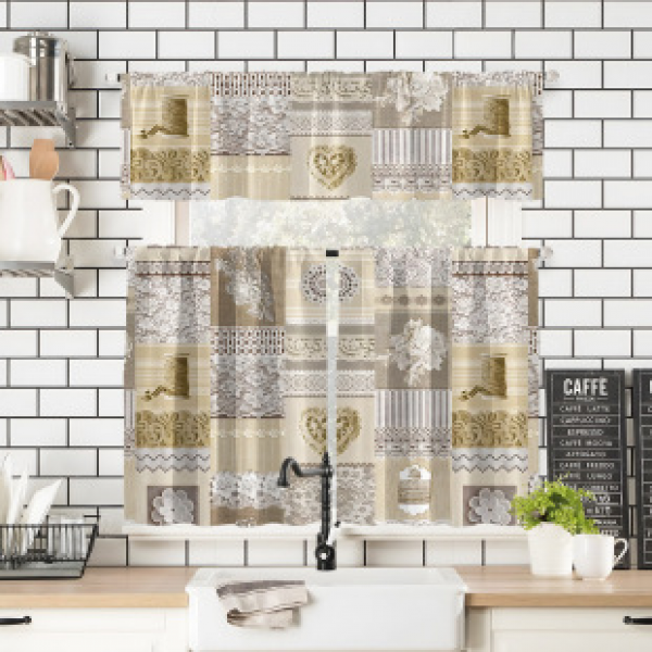 Manufacturer provides direct supply to cross-border e-commerce platforms, digital printing flowers, kitchen small windows, boutique short curtains, and factory outsourcing