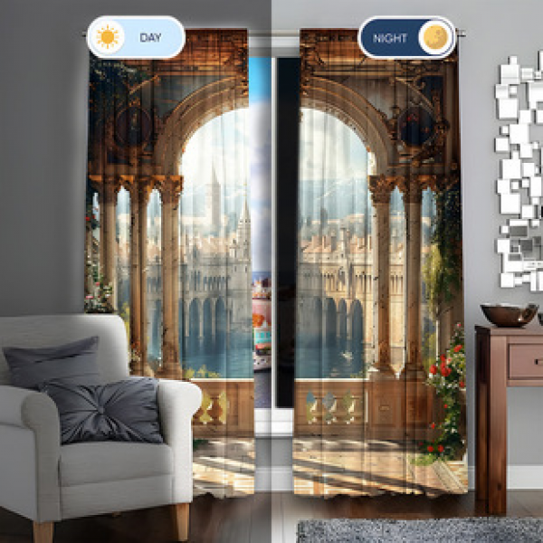 2PCS Flower Character Curtain Factory OEM 3D Digital Printing Cross border Amazon Curtain Hot Selling Pattern