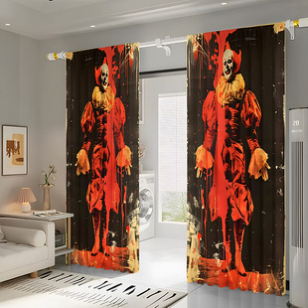 2PCS Flower Character Curtain Factory OEM 3D Digital Printing Cross border Amazon Curtain Hot Selling Pattern