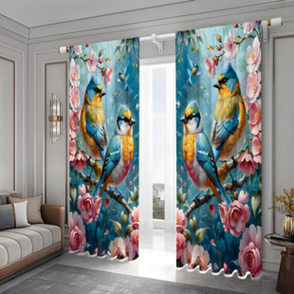 2PCS City Scene Curtain Factory Delivers 3D Digital Printing Cross border Amazon Curtain Hot Selling Pattern