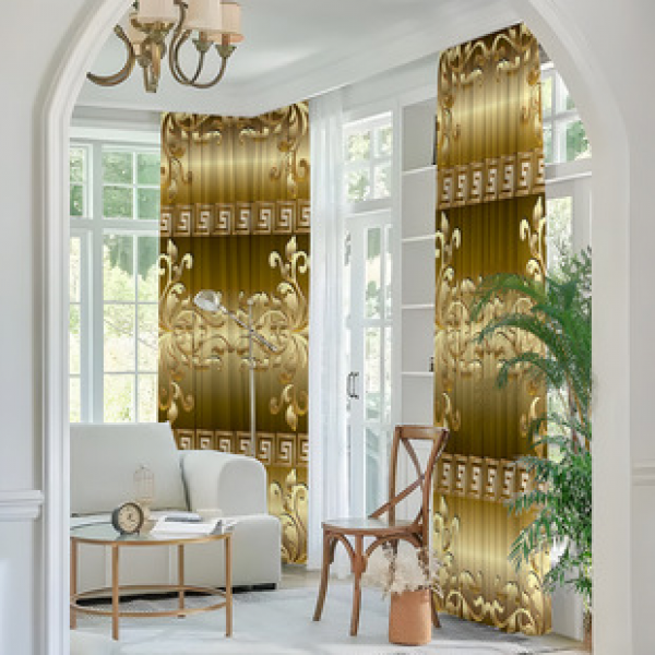 2PCS Flower Character Curtain Factory OEM 3D Digital Printing Cross border Amazon Curtain Hot Selling Pattern