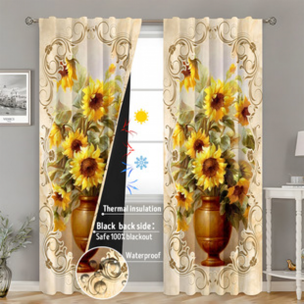2024 New Product: Full Light Blocking, Film Covering, 3D Digital Printing, Personalized Curtains, Overseas Warehouse Delivery, Cross border Curtains