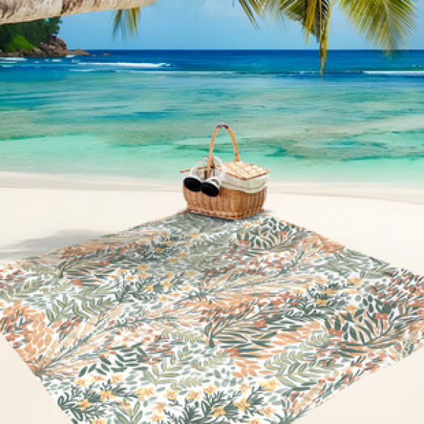 Cross border beach mat, quick drying, waterproof and moisture-proof mat, outdoor picnic mat, camping blanket