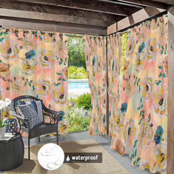 Cross border Foreign Trade Outdoor Waterproof Curtains and Window Screens Cross border Amazon Modern Pavilions Sunscreen Forest Series