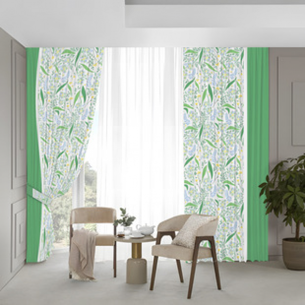 2PCS Flower Character Curtain Factory OEM 3D Digital Printing Cross border Amazon Curtain Hot Selling Pattern