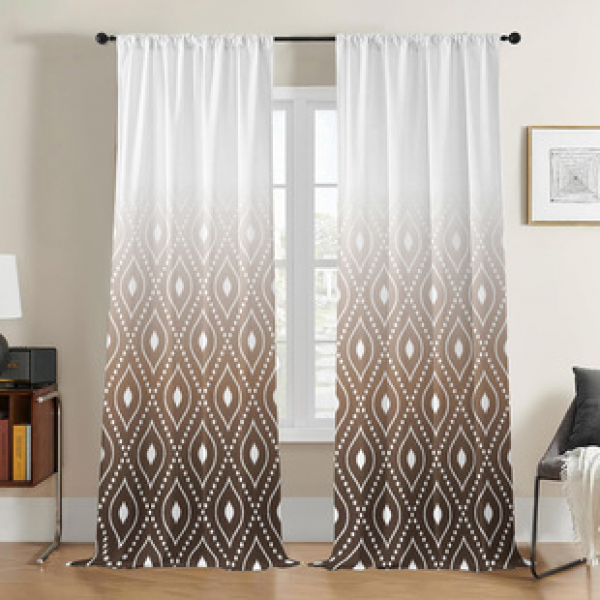 2PCS Flower Character Curtain Factory OEM 3D Digital Printing Cross border Amazon Curtain Hot Selling Pattern