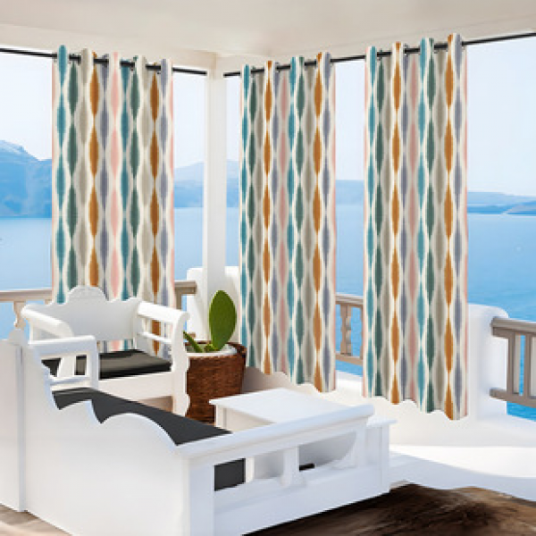 Cross border Foreign Trade Outdoor Waterproof Curtains and Window Screens Cross border Amazon Modern Pavilions Sunscreen Forest Series