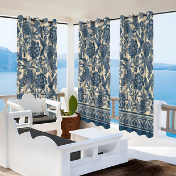 Cross border Foreign Trade Outdoor Waterproof Curtains and Window Screens Cross border Amazon Modern Pavilions Sunscreen Forest Series