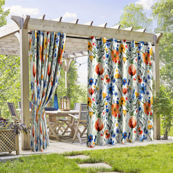 Cross border foreign trade, outdoor waterproof curtains and window screens, cross-border Amazon modern pavilions, sunshade and sun protection, outdoor scenery series