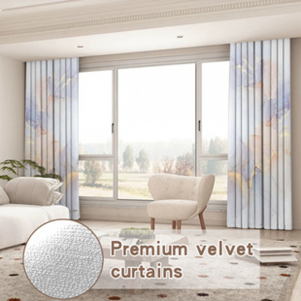 Manufacturer's direct supply to cross-border e-commerce, Amazon. Simple solid color blackout velvet curtains for living rooms, bedrooms, balconies, and dropshipping