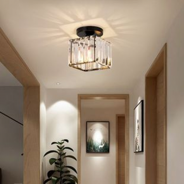 Corridor lights, Nordic light luxury crystal, modern and simple LED entrance dressing room, entrance balcony ceiling lights