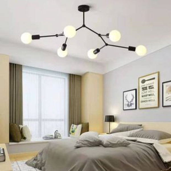 Nordic bedroom light, minimalist postmodern magic bean pendant light, creative personality, living room light, study room dining room molecular pendant light