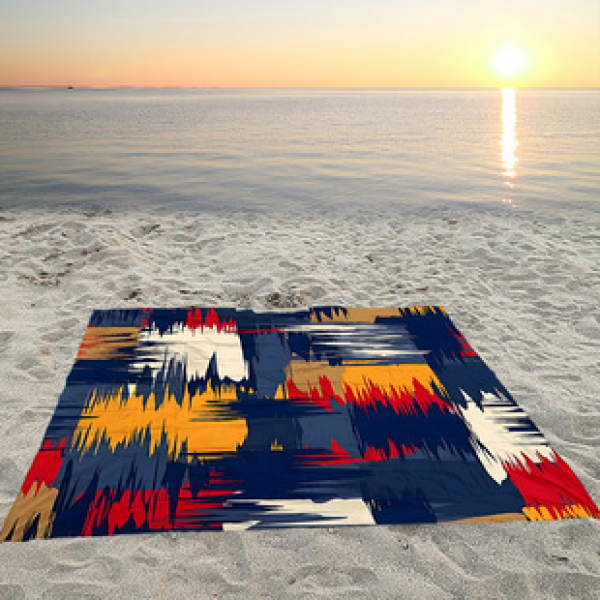 Cross border beach mat, quick drying, waterproof and moisture-proof mat, outdoor picnic mat, camping blanket