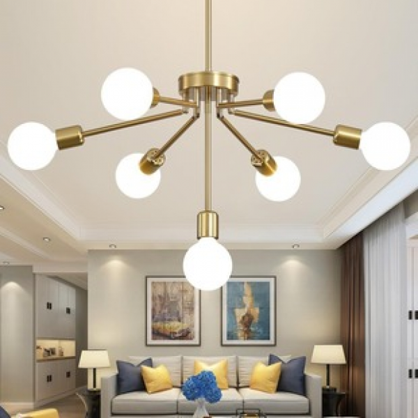 Cross border American Nordic minimalist branch chandelier, high-end living room, lobby ceiling light, creative French restaurant chandelier
