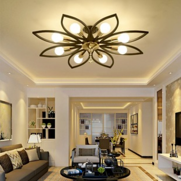 Cross border Nordic ceiling light, creative and personalized bedroom light, modern and simple iron art, American restaurant, home and living room lighting fixtures