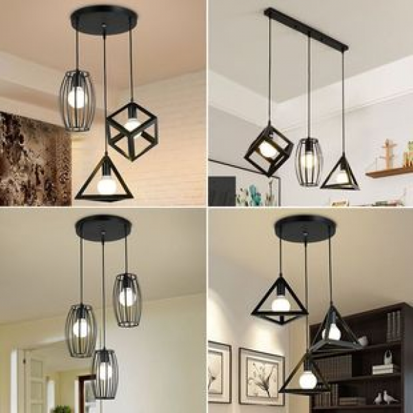 Nordic restaurant lights, retro pendant lights, three headed modern minimalist bar counter, creative dining room lights, personalized dining table lights