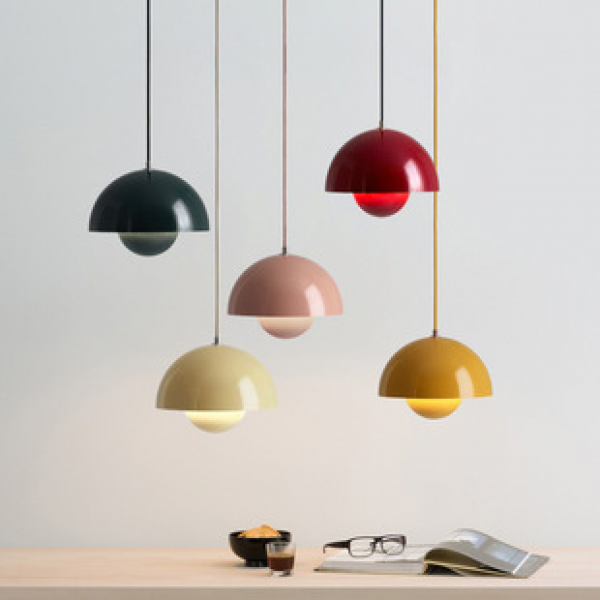 Restaurant pendant light, single head modern minimalist bar counter, creative dining table, European style home living room, dining room, LED American lighting fixtures