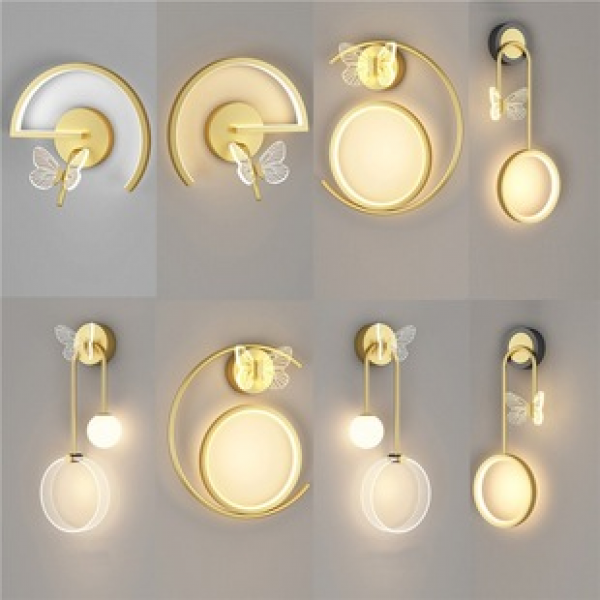 Creative luxury wall lamp bedroom living room TV background wall lamp modern minimalist staircase balcony internet famous bedside lamp