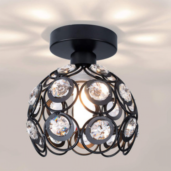 American style personalized creative corridor corridor crystal light, simple modern entrance hall, European style balcony ceiling light
