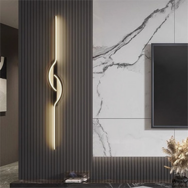 Minimalist creative strip lamp, living room sofa, TV background wall, grille lamp, minimalist modern bedroom, bedside lamp, wall lamp