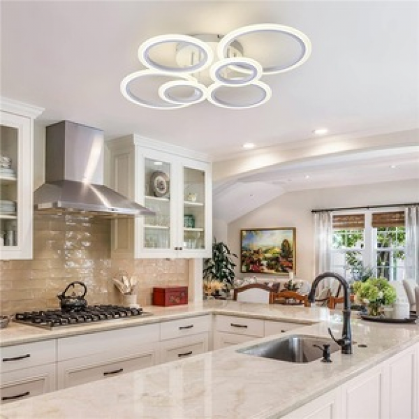 Cross border e-commerce minimalist modern LED lights, circular ceiling lights, living room headlights, bedroom lights, circular home lighting fixtures
