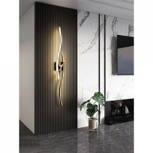 Cross border long strip wall lamp, living room TV wall, background wall grille, simple modern staircase, bedroom headboard wall lamp