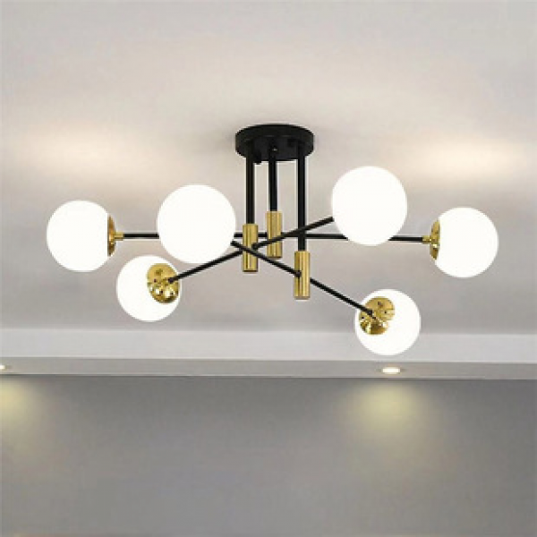 Cross border Good Light Bedroom Ceiling Light Nordic Style Light Simple Modern 8-Head 6-Head Branch Ceiling Light Fixture