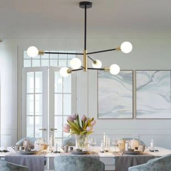 Cross border Nordic atmospheric bedroom ceiling light, multi head minimalist hallway, study, living room light, creative and personalized home pendant light