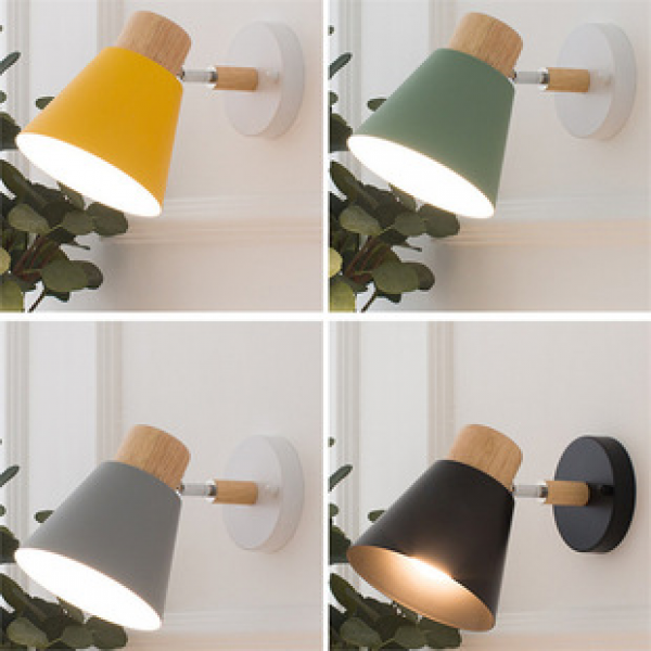 Bedhead wall lamp Nordic modern minimalist creative light luxury living room bedroom staircase balcony corridor internet famous reading wall lamp