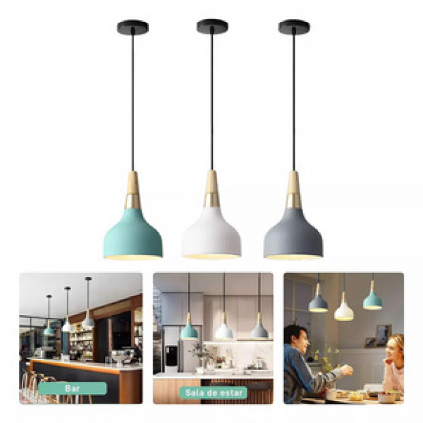 Nordic restaurant pendant light creative living room bedroom hallway light modern minimalist macaron art bar headboard lighting