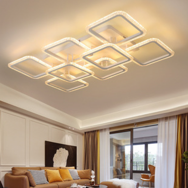 Acrylic ceiling light LED atmospheric living room bedroom dining room home study cross-border supply wide pressure rectangular