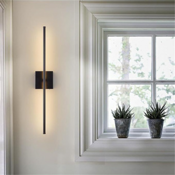 Cross border battery powered wall lamp, black with remote control dimming, living room, bedroom, dressing table, wall lamp, Amazon foreign trade