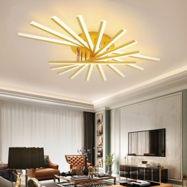Nordic living room lights, modern minimalist bedroom lights, lobby dining room light luxury line lights, atmospheric creative personalized lighting fixtures