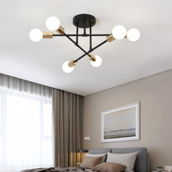Cross border minimalist modern restaurant light branch shaped ceiling light bedroom study pendant light American industrial style Zhongshan lighting fixtures