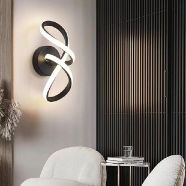 Cross border bow wall lamp, simple and modern bedroom bedside lamp, Nordic creative corridor, living room background wall lamp
