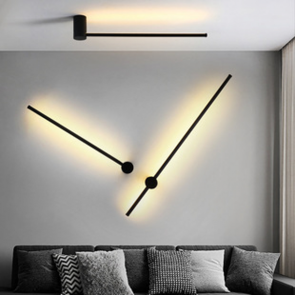Minimalist long strip wall lamp, modern minimalist living room art designer, decorative wall lamp, light luxury hotel room wall lamp