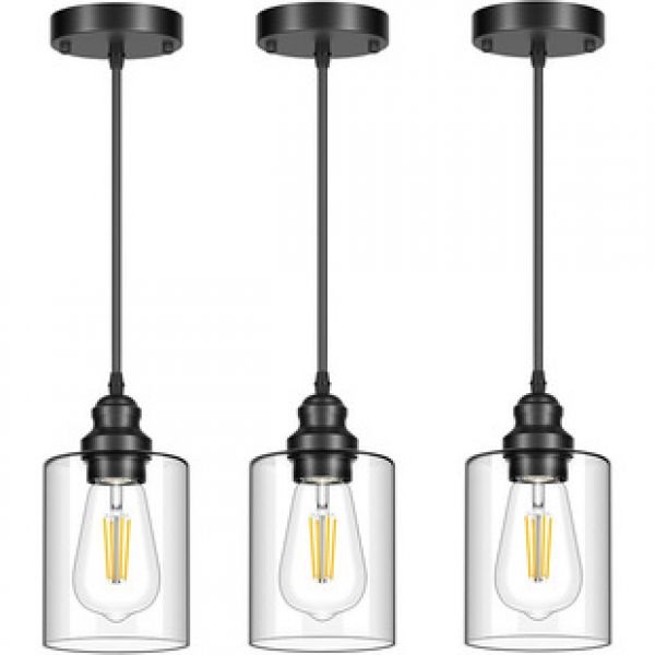 Restaurant farmhouse pendant light 3-light industrial metal pendant light fixture suitable for rural pendant lights in kitchens, lobbies, bedrooms