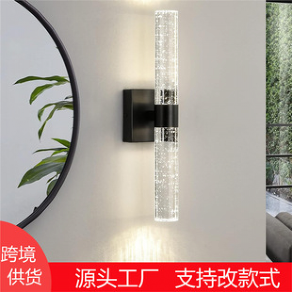 American retro hotel bedside lamp, bedroom lamp, corridor lamp, Zhongshan lamp, crystal mirror headlight, bathroom LED wall lamp