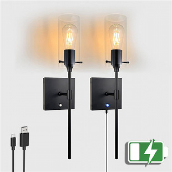 Adjustable light with rechargeable battery, no wiring required, living room, bedroom, corridor, farmhouse, Amazon LED cross-border wall light