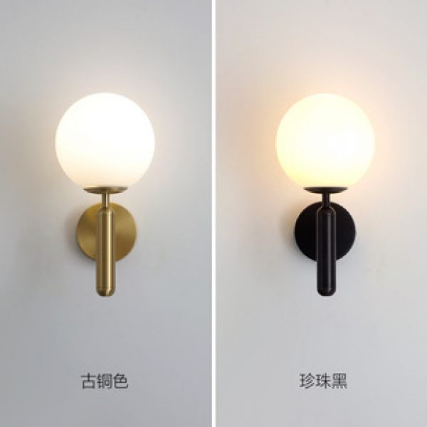 Nordic Creative Glass Ball Stairway Light Personalized Bedroom Bedlight Living Room Corridor Sample Room Wall Light