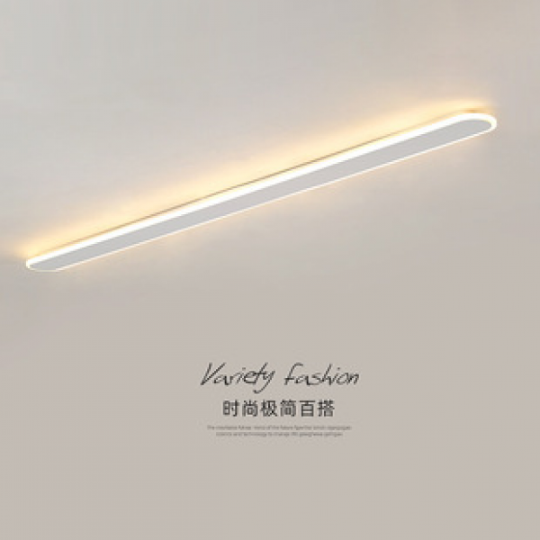 Minimalist straight LED strip ceiling light, minimalist modern balcony, hallway, living room, no main line strip light, super bright