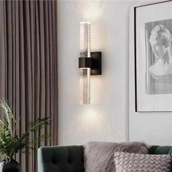 New crystal wall lamp for light luxury bedroom, bedside lamp, hallway, staircase, living room, TV background, wall decoration lamp, Amazon