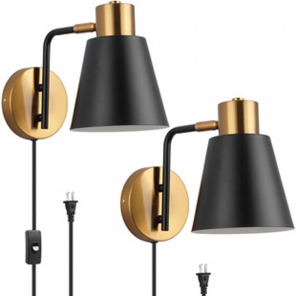 American retro industrial style swing arm wall lamp bedroom bedside lamp study with switch reading wall lamp rotatable light fixture
